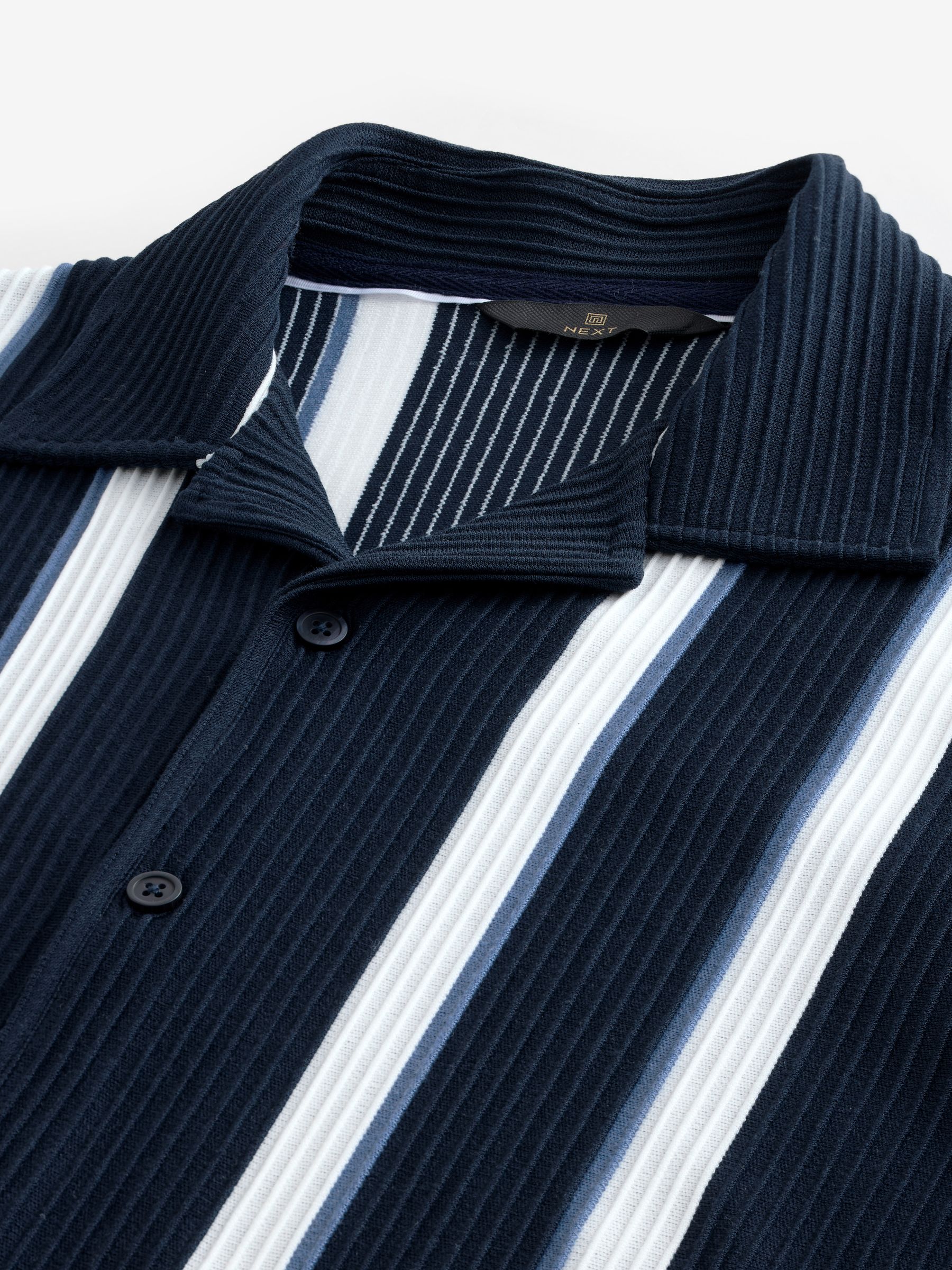 Buy Navy/White Textured Stripe Jersey Shirt from Next USA