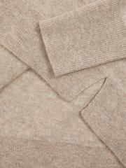 Reiss Oatmeal Mia 100% Cashmere V-Neck Jumper - Image 6 of 6