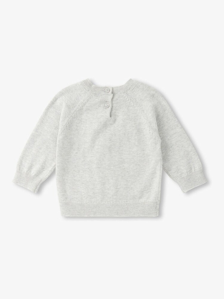 Hatley Little Bull Dog Grey Raglan Pull Over 100% Cotton Sweatershirt and Joggers Set - Image 2 of 2