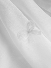 Pentlja Appliqué Voile Eyelet Sheer Panel Nepodložene zavese - Slika 5 iz 5