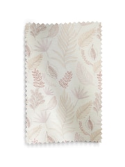 Cream/Pink Country Luxe Floral Print Embroidered Eyelet Lined Curtains - Image 5 of 5