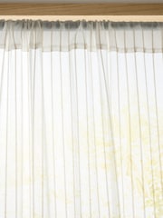 Cortinas de painel transparente sem forro com listras tufadas na parte superior - Imagem 3 de 4