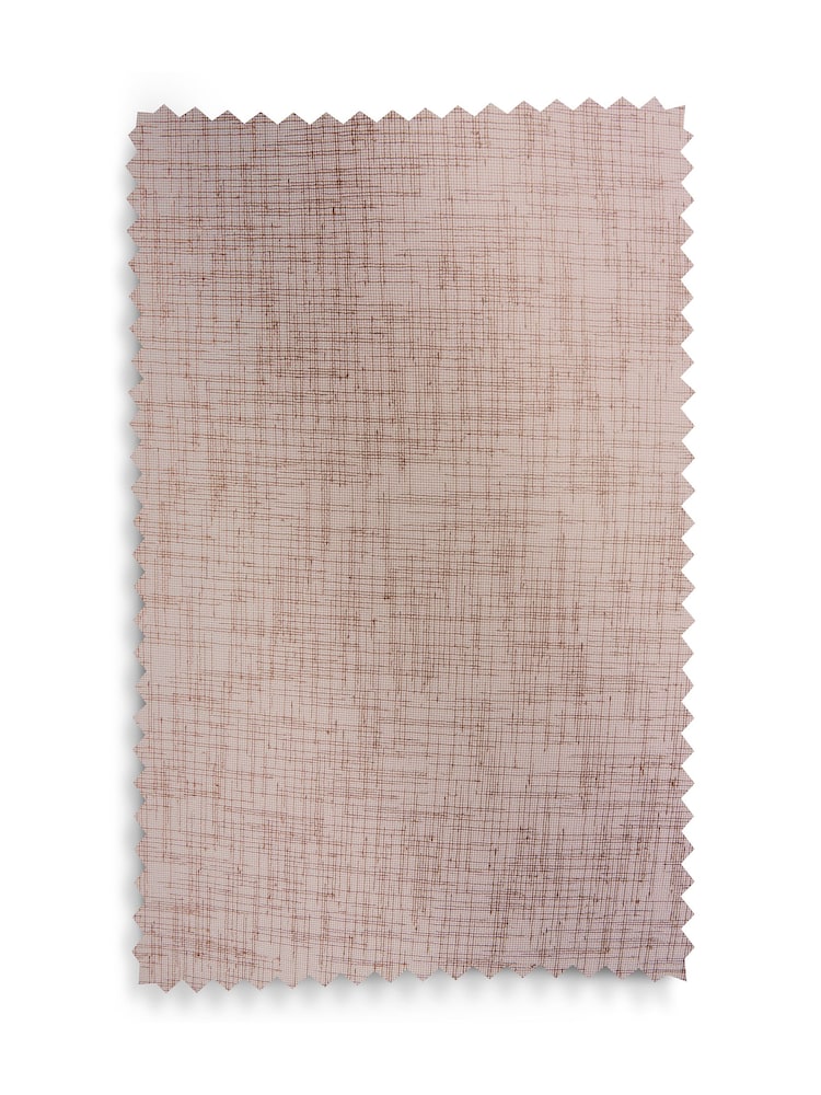 Pink Linen Look Slot Top Voile Unlined Sheer Panel Curtain - Image 4 of 4