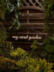 Rust Brown Solar 'My Secret Garden' Hanging Outdoor Wall Light - Image 1 of 5