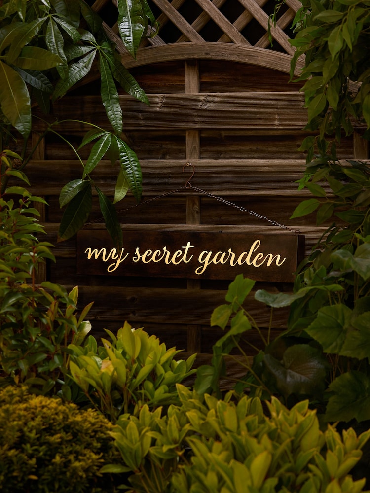 Rust Brown Solar 'My Secret Garden' Hanging Outdoor Wall Light - Image 1 of 5