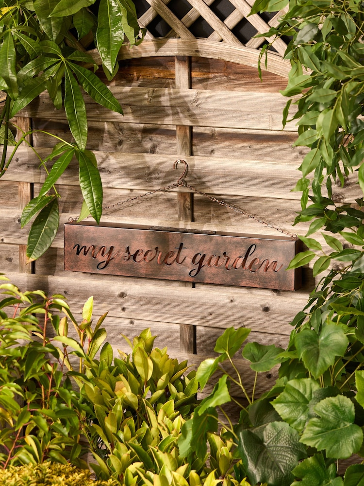 Rust Brown Solar 'My Secret Garden' Hanging Outdoor Wall Light - Image 2 of 5