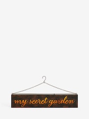 Rust Brown Solar 'My Secret Garden' Hanging Outdoor Wall Light - Image 4 of 5