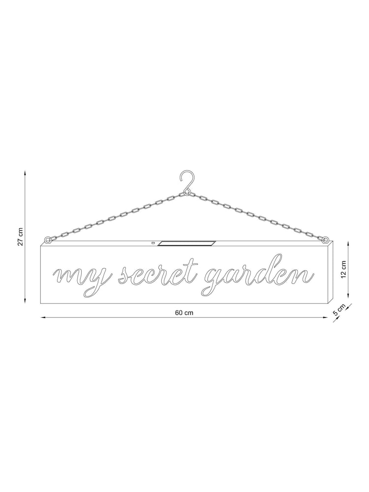 Rust Brown Solar 'My Secret Garden' Hanging Outdoor Wall Light - Image 5 of 5