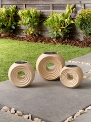 Natural Set of 3 Solar Light Up Outdoor Stone Sculptures - Image 3 of 5