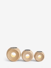 Natural Set of 3 Solar Light Up Outdoor Stone Sculptures - Image 4 of 5