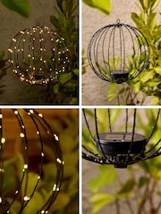 Black Solar Sparkle Ball Outdoor Light - Image 2 of 6