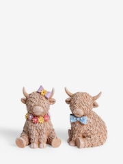 Set of 2 Natural Hamish the Cow Outdoor Solar Light - Image 7 of 7