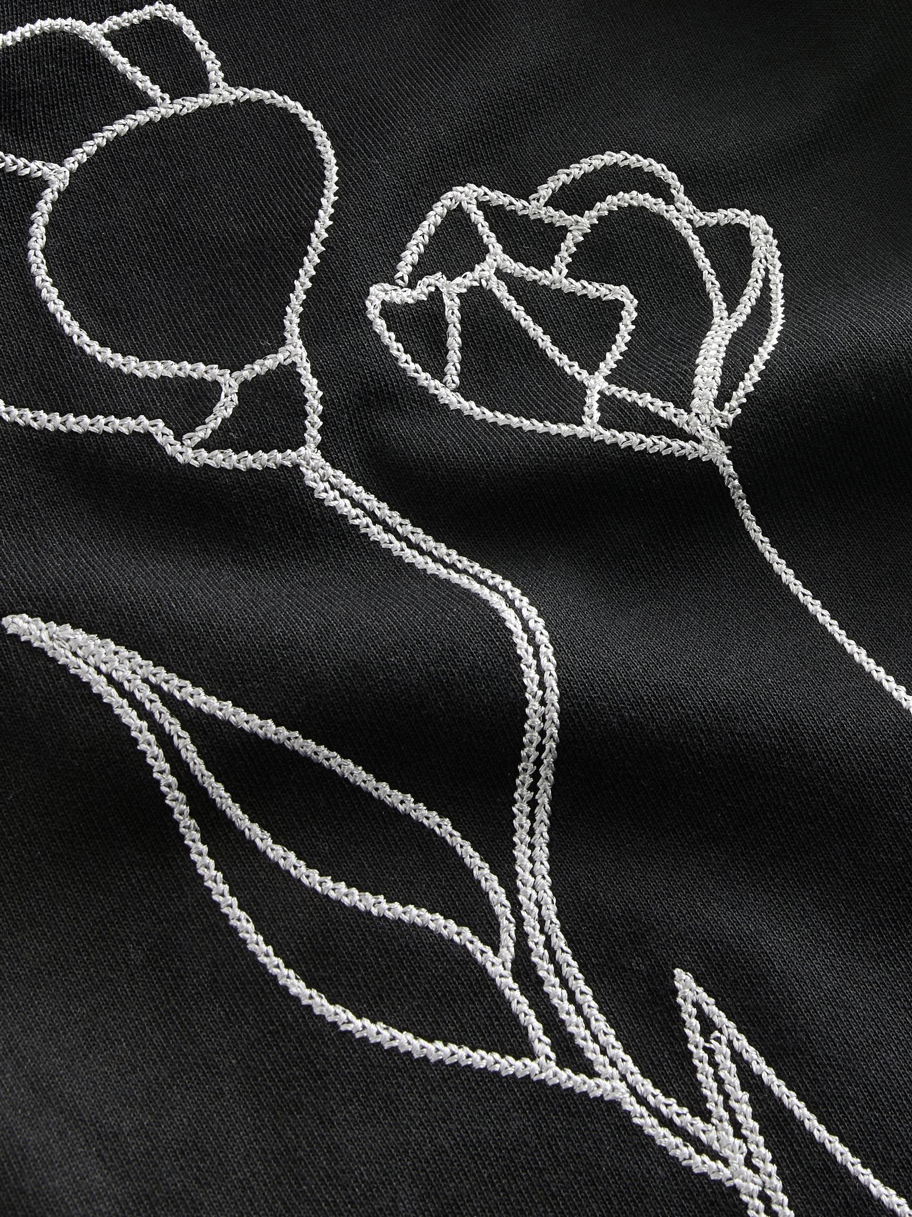Buy Black/White Embroidery Graphic Jersey Shirt from Next USA