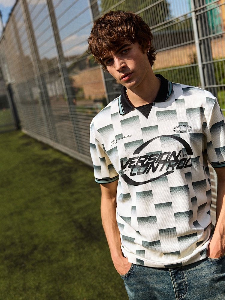 White EDIT Football Polo Shirt - Image 1 of 10