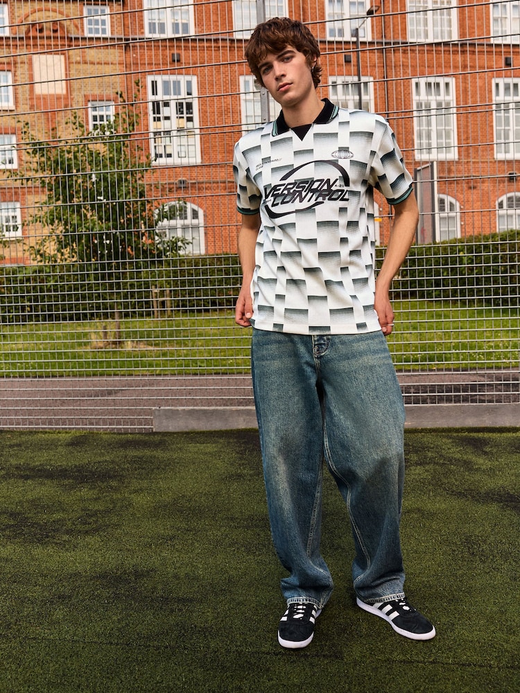 White EDIT Football Polo Shirt - Image 2 of 10