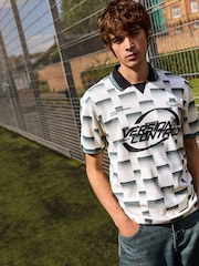 White EDIT Football Polo Shirt - Image 5 of 10