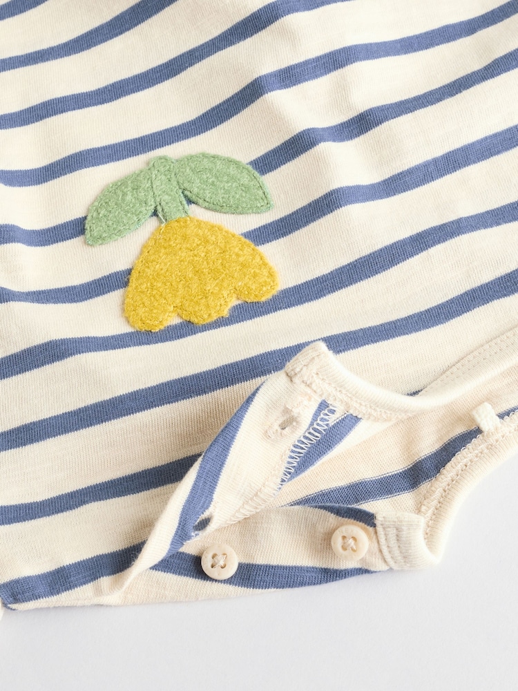 Marine/White Stripe - Ensemble 6 pièces haut à manches longues et legging bébé (0mois-3ans) - Image 13 of 15
