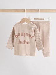 Neutro a rayas - Baby Top and Leggings Set 2 Piece (0mths-2yrs) - Imagen 3 de 15