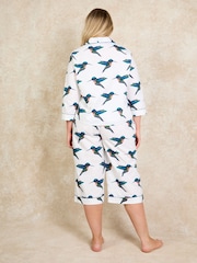 Their Nibs White Hummingbird 100% Cotton Capri Pyjamas Set - Image 3 of 5