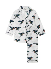 Their Nibs White Hummingbird 100% Cotton Capri Pyjamas Set - Image 5 of 5