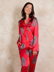 Their Nibs Mon Coeur klassisches, langes Pyjama-Set aus Satin - Bild 3 von 4