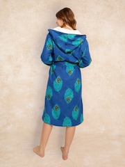 Their Nibs Peacock Feather Cosy Dressing 100% Cotton Gown - صورة 2 من 5