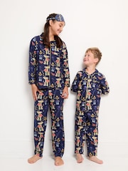 Their Nibs Mushroom Stars 100% Cotton Traditional Long Pyjamas - Bild 1 von 2