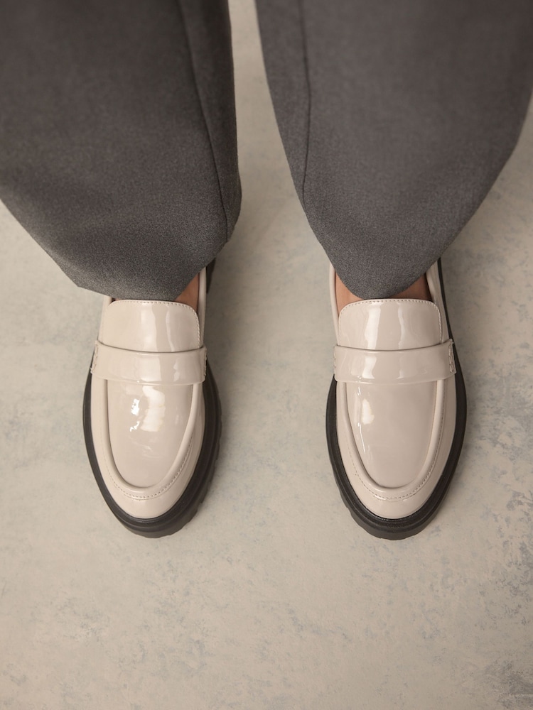 Bone Standard/Wide Fit Forever Comfort® Chunky Loafers - Image 3 of 11