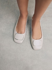 Bone Forever Comfort® Square Toe Hardware Detail Slingbacks - Image 5 of 10