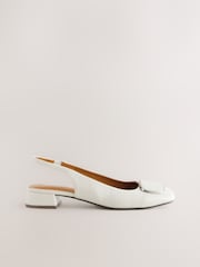 Bone Forever Comfort® Square Toe Hardware Detail Slingbacks - Image 8 of 10