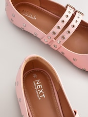 Pink Standard Fit Forever Comfort® Point Toe Stud Mary Jane Shoes - Image 11 of 11