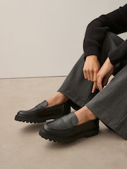 Black Standard/Wide Fit Forever Comfort® Chunky Loafers - Image 1 of 8