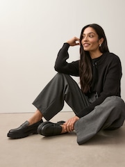 Black Standard/Wide Fit Forever Comfort® Chunky Loafers - Image 2 of 8