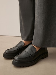 Black Standard/Wide Fit Forever Comfort® Chunky Loafers - Image 3 of 8