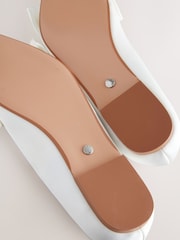 Ivory Forever Comfort® Wedding Point Toe Bow Bridal Ballet Shoes - Image 6 of 7