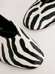 Zebra Standard/Wide Fit Forever Comfort® Leather Round Toe Ballerinas - Image 10 of 10