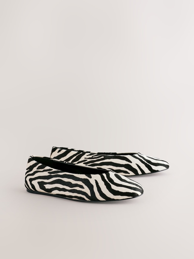 zèbre - Ballerines Forever Comfort® en cuir à bout rond - Image 7 of 10
