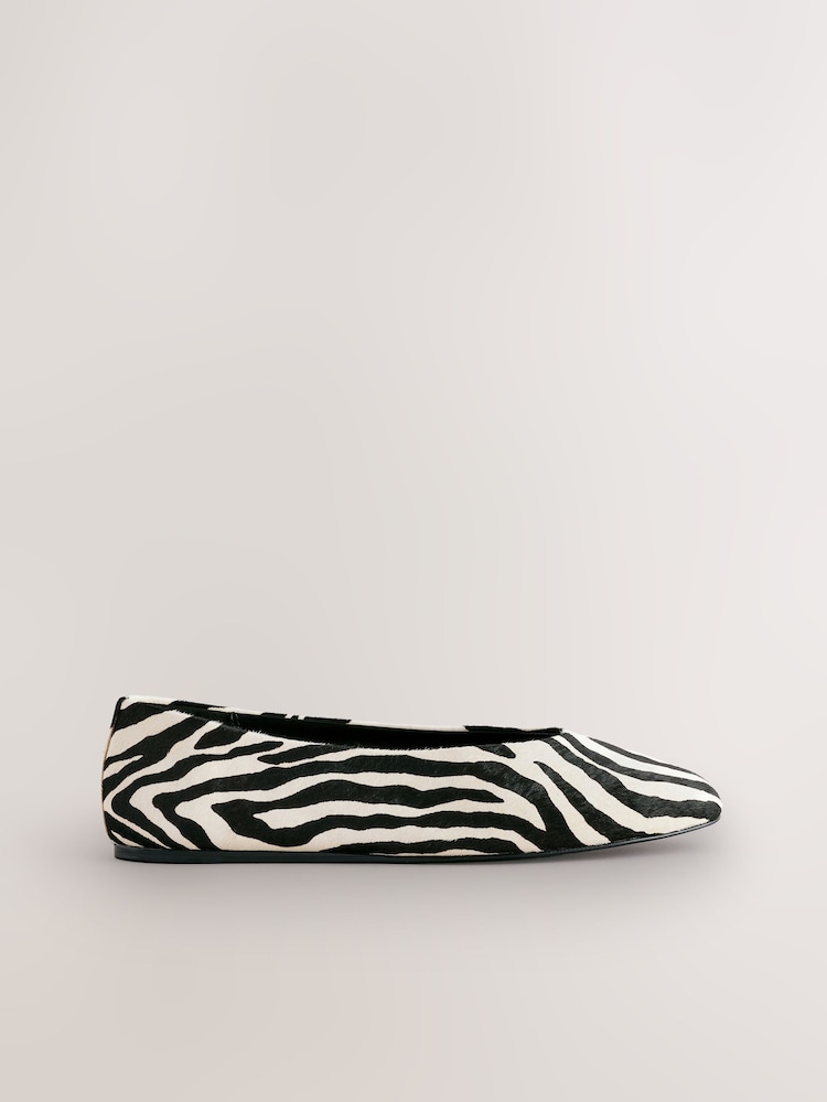 zèbre - Ballerines Forever Comfort® en cuir à bout rond - Image 8 of 10