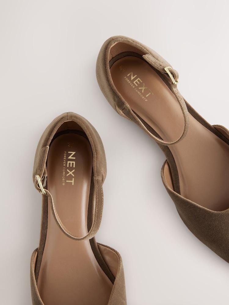 Verde caqui - Forever Comfort® Round Toe Velvet Ankle Strap Shoes - Imagen 9 de 9 Verde caqui - Forever Comfort® Round Toe Velvet Ankle Strap Shoes - Imagen 9 de 9