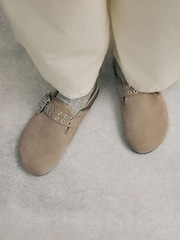 Mink Brown Standard Fit Forever Comfort® Leather Footbed Clogs - Image 3 of 10