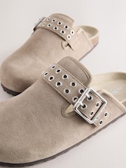 Mink Brown Standard Fit Forever Comfort® Leather Footbed Clogs - Image 4 of 10