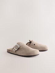 Mink Brown Standard Fit Forever Comfort® Leather Footbed Clogs - Image 6 of 10