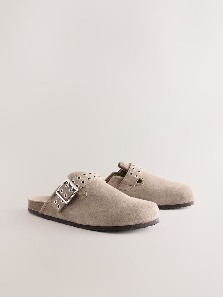 Mink Brown Standard Fit Forever Comfort® Leather Footbed Clogs - Image 6 of 10