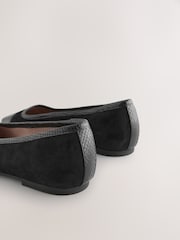 Black Forever Comfort® Square Toe Ballerina Shoes - Image 10 of 11