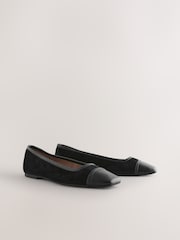 Black Forever Comfort® Square Toe Ballerina Shoes - Image 6 of 11