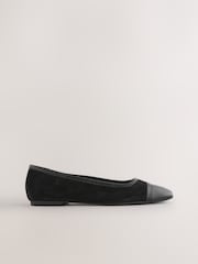 Black Forever Comfort® Square Toe Ballerina Shoes - Image 7 of 11