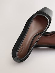 Black Forever Comfort® Square Toe Ballerina Shoes - Image 8 of 11
