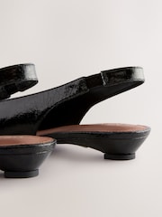 Black Print Forever Comfort® Point Toe Sling Back Shoes - Image 8 of 10