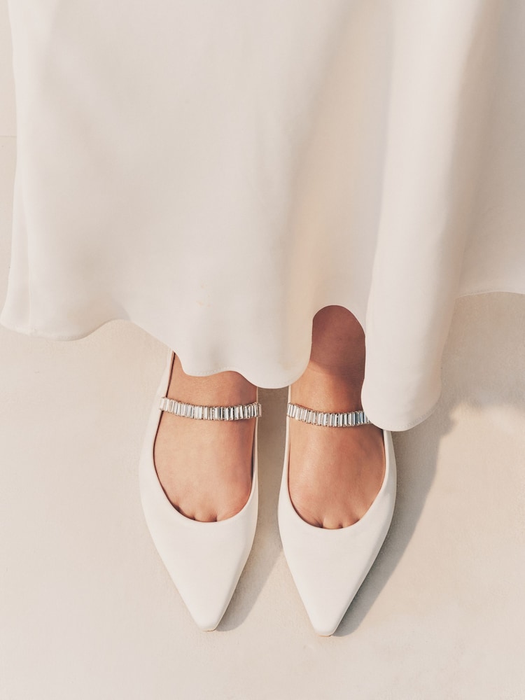 ivoire - Bijou Forever Comfort® Mariage à bout pointu Chaussures Mary Jane Mariage à bride arrière - Image 3 of 8