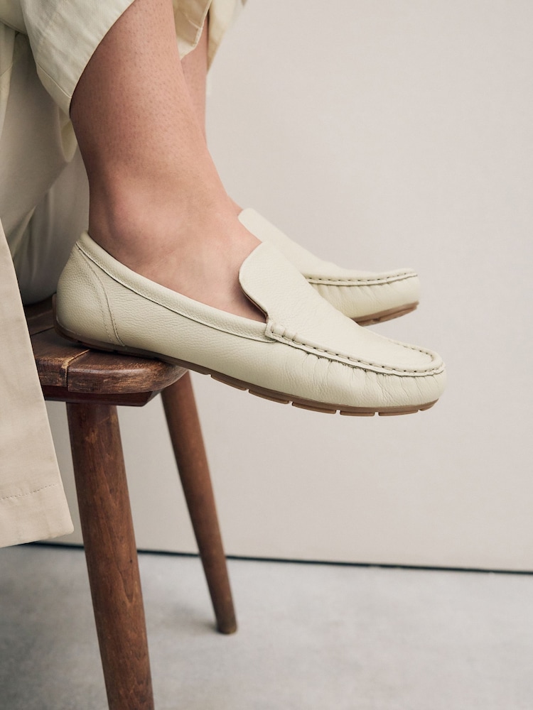 Bone Forever Comfort® Leather Round Toe Slim Driver Loafers - Image 1 of 12